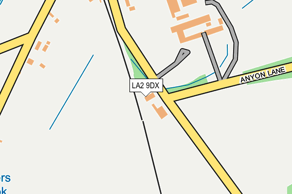 LA2 9DX map - OS OpenMap – Local (Ordnance Survey)