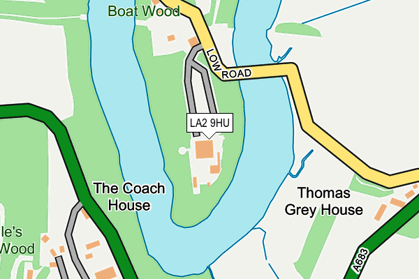 LA2 9HU map - OS OpenMap – Local (Ordnance Survey)