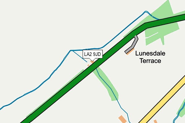 LA2 9JD map - OS OpenMap – Local (Ordnance Survey)