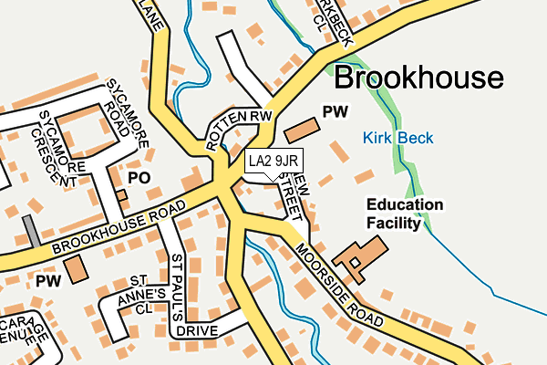 LA2 9JR map - OS OpenMap – Local (Ordnance Survey)