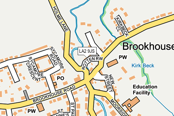 LA2 9JS map - OS OpenMap – Local (Ordnance Survey)