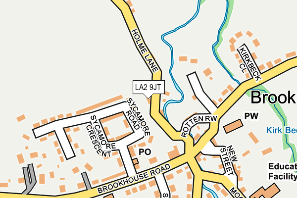 LA2 9JT map - OS OpenMap – Local (Ordnance Survey)