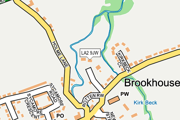 LA2 9JW map - OS OpenMap – Local (Ordnance Survey)