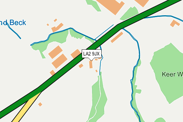 LA2 9JX map - OS OpenMap – Local (Ordnance Survey)