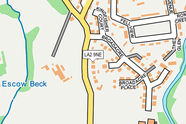 LA2 9NE map - OS OpenMap – Local (Ordnance Survey)