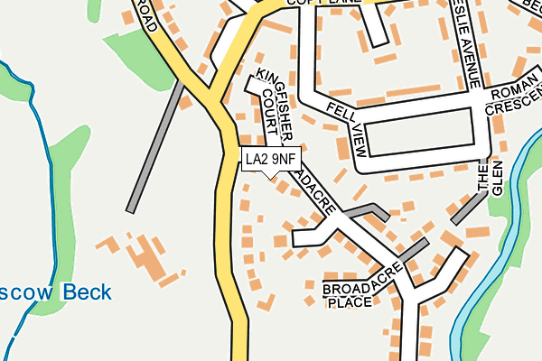 LA2 9NF map - OS OpenMap – Local (Ordnance Survey)