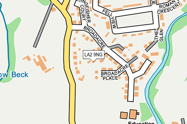 LA2 9NG map - OS OpenMap – Local (Ordnance Survey)