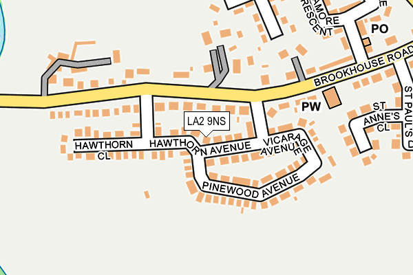 LA2 9NS map - OS OpenMap – Local (Ordnance Survey)