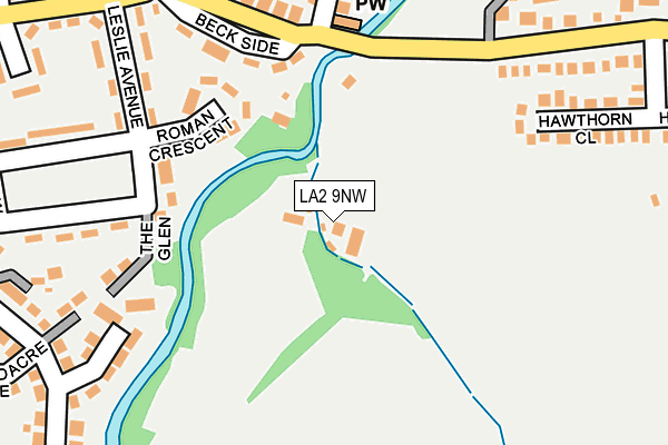 LA2 9NW map - OS OpenMap – Local (Ordnance Survey)