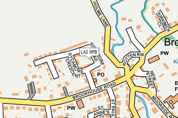 LA2 9PB map - OS OpenMap – Local (Ordnance Survey)