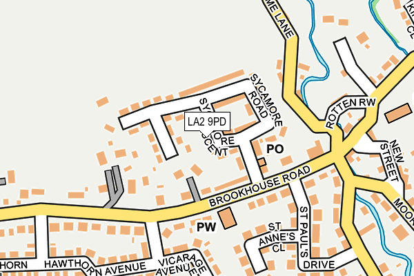 LA2 9PD map - OS OpenMap – Local (Ordnance Survey)
