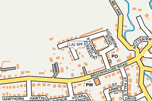 LA2 9PF map - OS OpenMap – Local (Ordnance Survey)