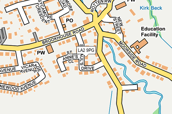 LA2 9PG map - OS OpenMap – Local (Ordnance Survey)