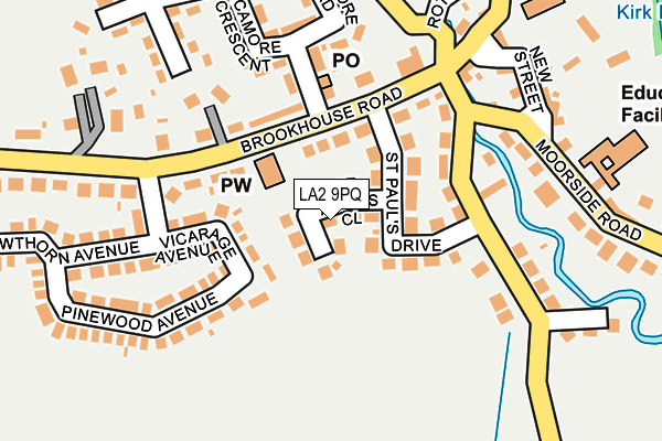 LA2 9PQ map - OS OpenMap – Local (Ordnance Survey)