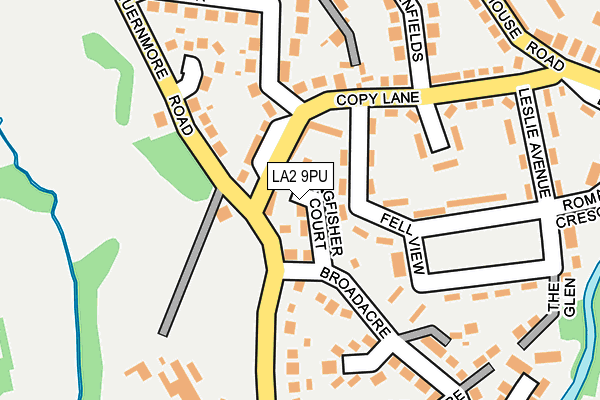 LA2 9PU map - OS OpenMap – Local (Ordnance Survey)