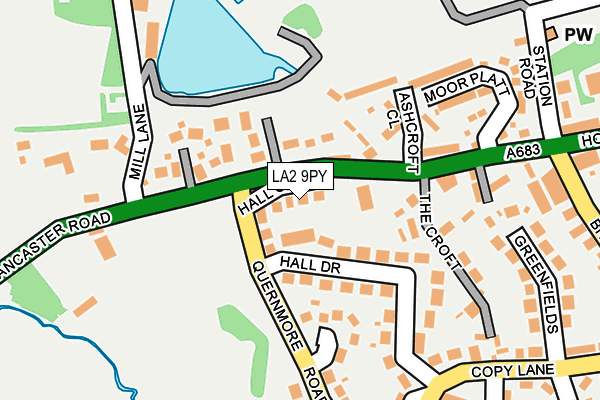 LA2 9PY map - OS OpenMap – Local (Ordnance Survey)