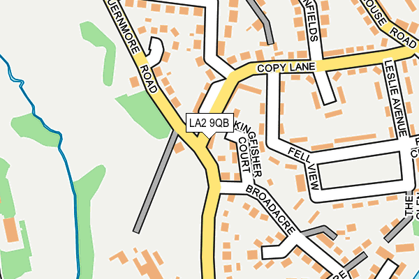 LA2 9QB map - OS OpenMap – Local (Ordnance Survey)