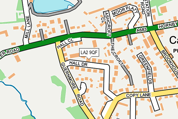 LA2 9QF map - OS OpenMap – Local (Ordnance Survey)