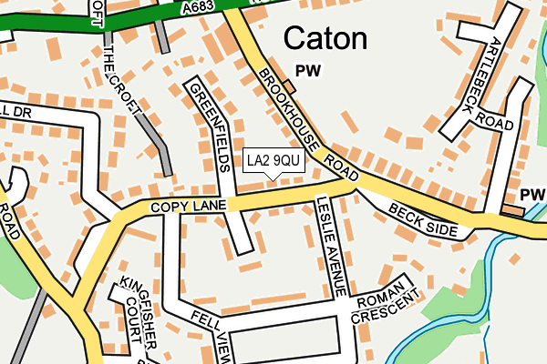 LA2 9QU map - OS OpenMap – Local (Ordnance Survey)