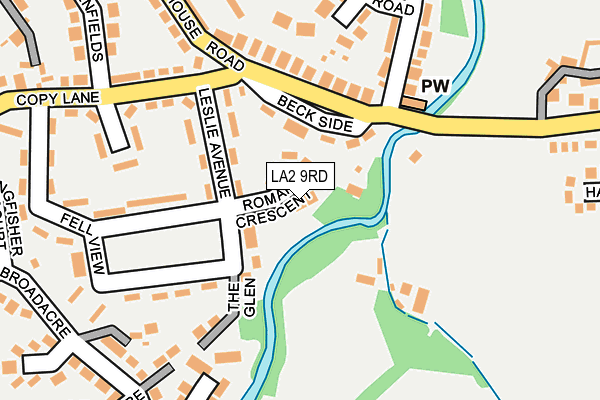 LA2 9RD map - OS OpenMap – Local (Ordnance Survey)