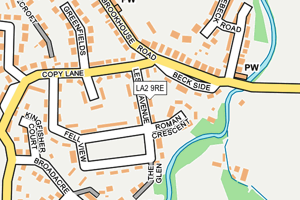 LA2 9RE map - OS OpenMap – Local (Ordnance Survey)
