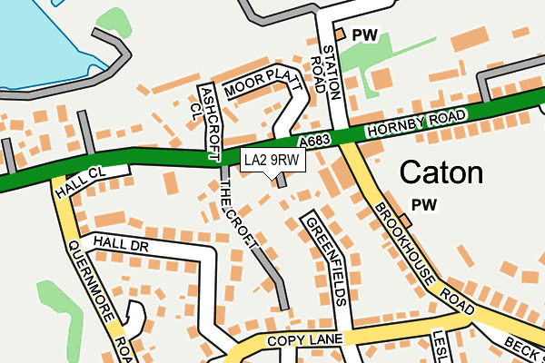 LA2 9RW map - OS OpenMap – Local (Ordnance Survey)