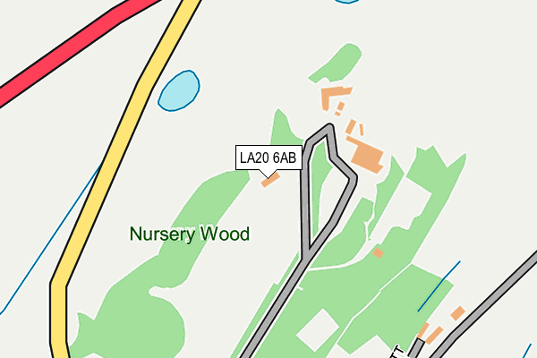 LA20 6AB map - OS OpenMap – Local (Ordnance Survey)