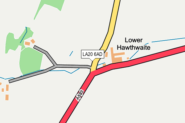 LA20 6AD map - OS OpenMap – Local (Ordnance Survey)