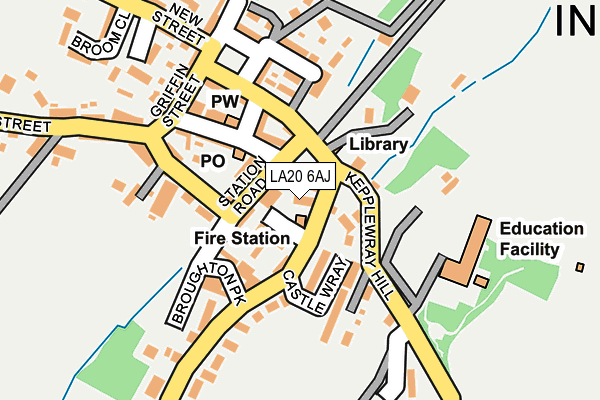 LA20 6AJ map - OS OpenMap – Local (Ordnance Survey)