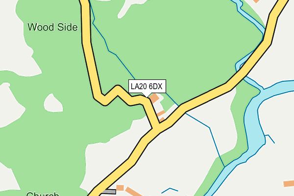 LA20 6DX map - OS OpenMap – Local (Ordnance Survey)