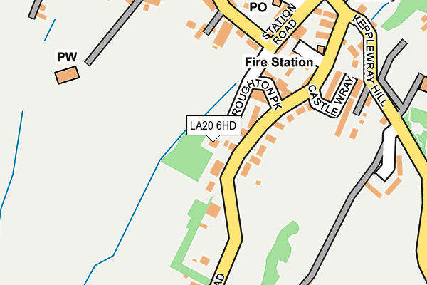 LA20 6HD map - OS OpenMap – Local (Ordnance Survey)