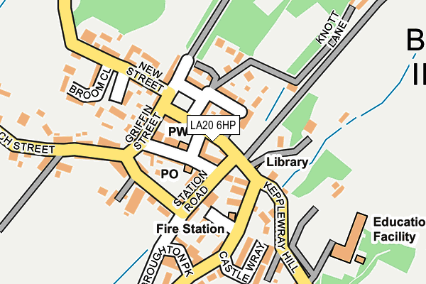 LA20 6HP map - OS OpenMap – Local (Ordnance Survey)