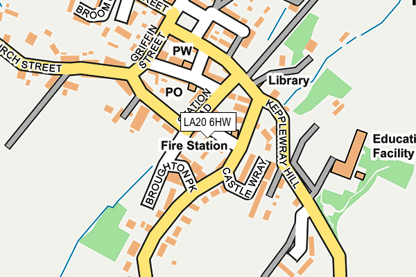 LA20 6HW map - OS OpenMap – Local (Ordnance Survey)