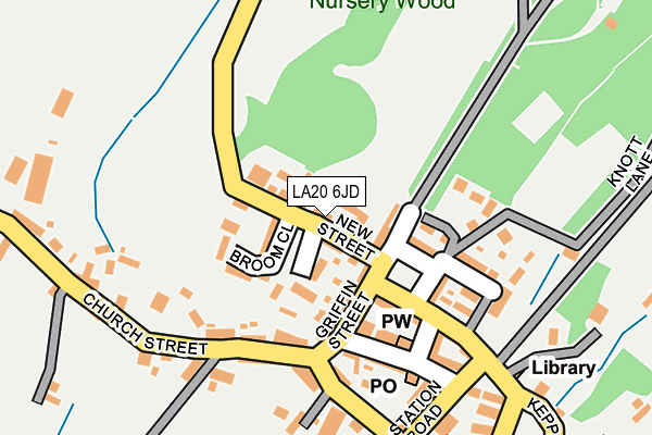 LA20 6JD map - OS OpenMap – Local (Ordnance Survey)