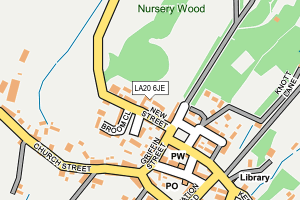 LA20 6JE map - OS OpenMap – Local (Ordnance Survey)