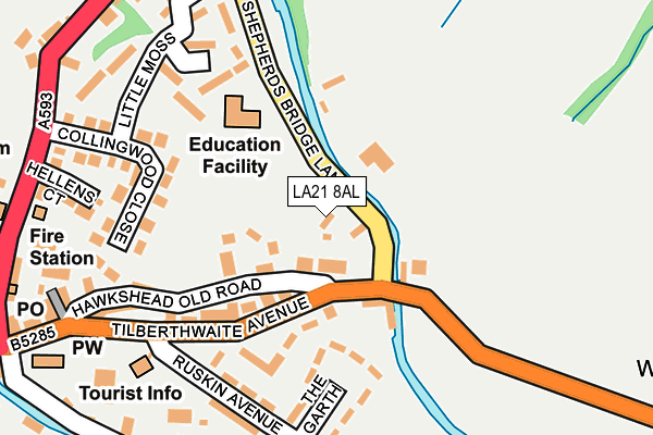 LA21 8AL map - OS OpenMap – Local (Ordnance Survey)
