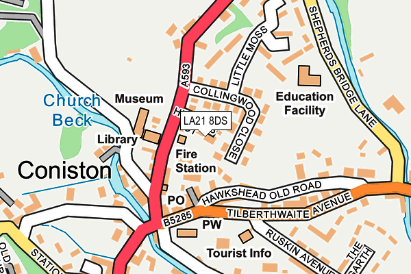LA21 8DS map - OS OpenMap – Local (Ordnance Survey)