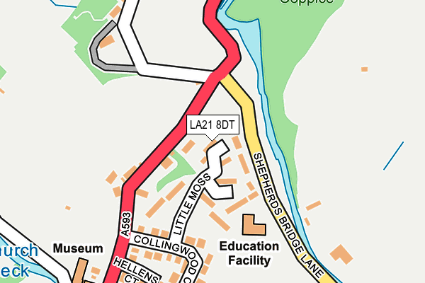 LA21 8DT map - OS OpenMap – Local (Ordnance Survey)