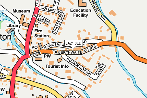 LA21 8ED map - OS OpenMap – Local (Ordnance Survey)