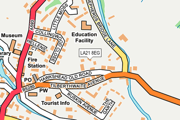 LA21 8EG map - OS OpenMap – Local (Ordnance Survey)