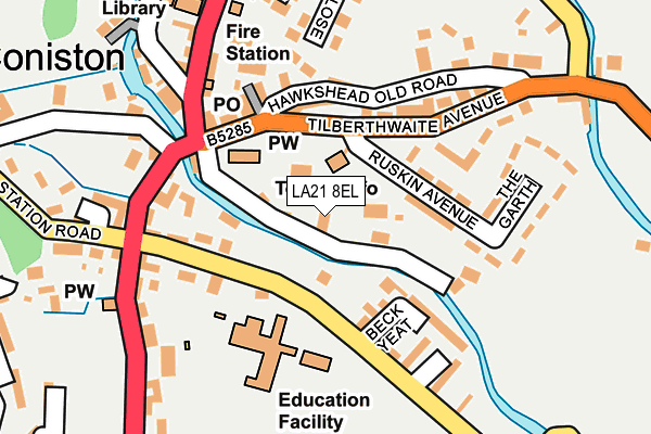 LA21 8EL map - OS OpenMap – Local (Ordnance Survey)