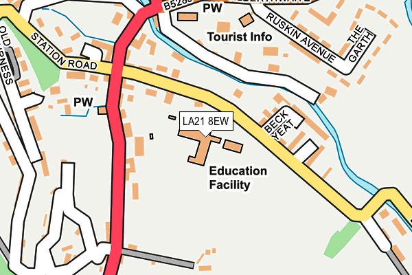 LA21 8EW map - OS OpenMap – Local (Ordnance Survey)