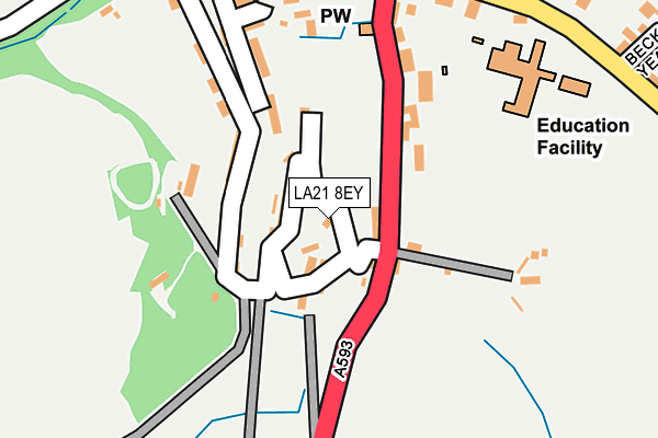 LA21 8EY map - OS OpenMap – Local (Ordnance Survey)