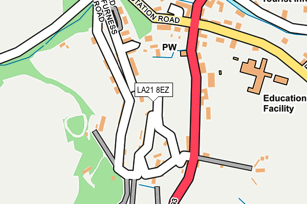 LA21 8EZ map - OS OpenMap – Local (Ordnance Survey)