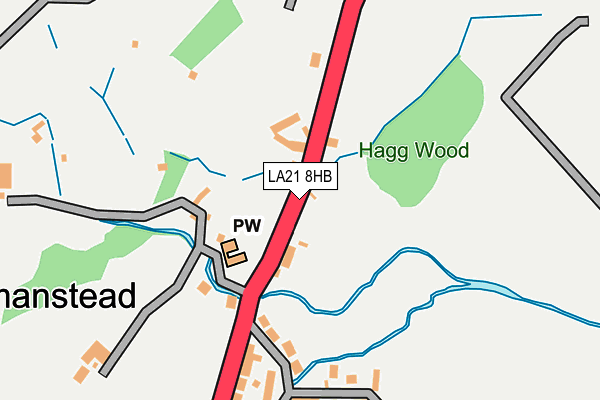 LA21 8HB map - OS OpenMap – Local (Ordnance Survey)