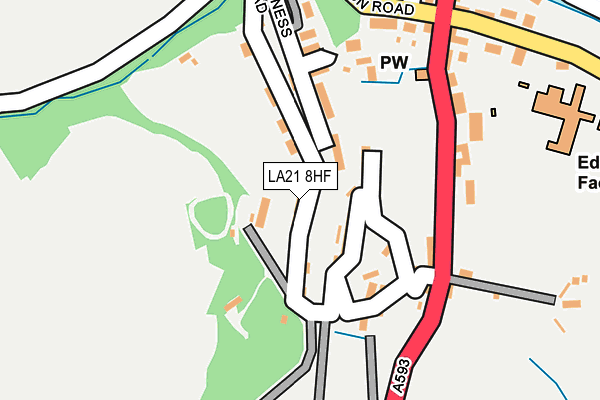LA21 8HF map - OS OpenMap – Local (Ordnance Survey)
