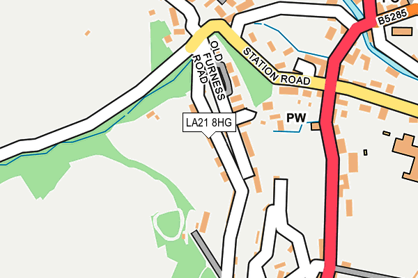 LA21 8HG map - OS OpenMap – Local (Ordnance Survey)