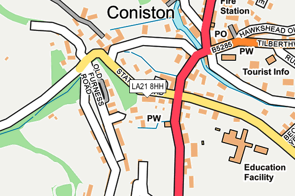LA21 8HH map - OS OpenMap – Local (Ordnance Survey)