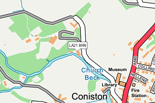 LA21 8HN map - OS OpenMap – Local (Ordnance Survey)