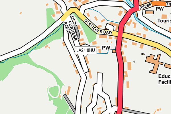 LA21 8HU map - OS OpenMap – Local (Ordnance Survey)